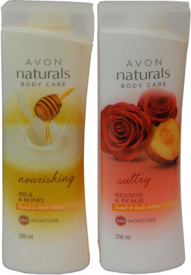 

Avon Naturals Body Care Nourishing & Suttury Hand & Body Lotion (Set of 2 )(400 ml)