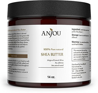 

Anjou African Shea Butter, 14oz, DIY for Body Butter, Soap, Hair Cream, Lip Gloss, Moisturizer, Salve, Candle-making, Hairdressing(24.64 g)