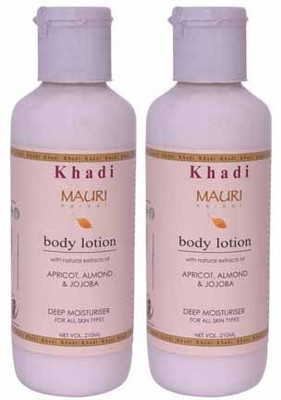 

Khadi Mauri Herbal Body Lotion - Pack of 2 - Premium Ayurvedic(420 ml)