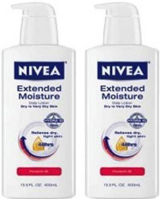 

Nivea Extended Moisture Daily Lotion for Dry to Very Dry Skin, Pack of 2(405 ml)