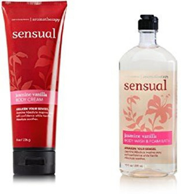 

Bath & Body Works And Aromatherapy Jasmine Vanilla Cream And Wash Sensual Bundle Gift Set(295 ml)