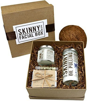 

Skinny & Co. Coconut Oil Moisturizing Facial Oil Peppermint Oil Pulling Gift Box(113.36 g)