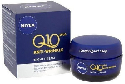 

Onefeelgood Shop Night Cream :nivea Visage Anti-wrinkle Q10 Plu Moiturizer Night Reduce Wrinkle Visibly(28 g)
