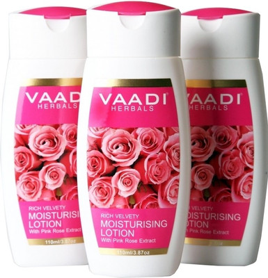 

Vaadi Herbals Moisturising Lotion with Pink Rose Extracts - Pack of 3