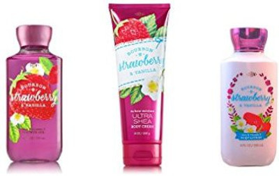 

Bath & Body Works Bourbon Strawberry Vanilla Trio - Cream, Lotion Shower Gel(226 g)