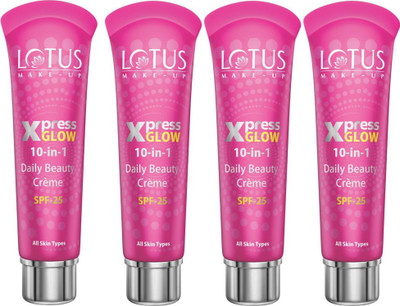 

Lotus Xpress Glow 10 in 1 Daily Beauty Creme Pack of 4(120.0 g)
