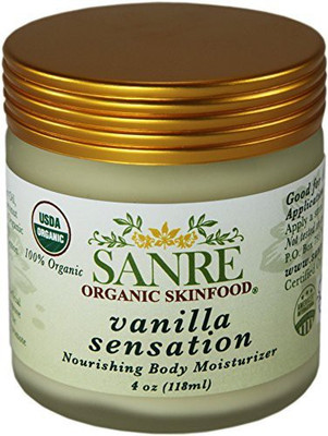 

SanRe Organic Skinfood Vanilla Sensation - 100% USDA Organic Nourishing Body Moisturizer For All Skin Types - No SPF(120 ml)