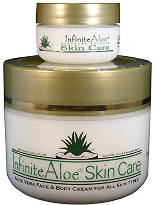 

InfiniteAloe Infinite Aloe Skin Care Cream, Original Scent, 8 Jar ** (Plus a Bonus Travel Jar) **(15 ml)