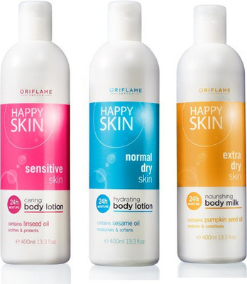 Flipkart - Oriflame Happy Skin Body Lotion (Pack of 3)(1200 ml)