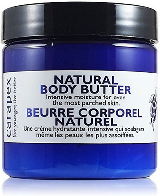 

Carapex Natural Body Butter, Heavy Duty Hand Cream, Intensive for Extremely Dry Skin, Super Dry Hands, Cracks, Chapped Hands, Unscented, Paraben Free, 4oz(8.96 g)