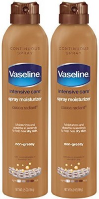 

Vaseline Intensive Care Spray Moisturizer, Cocoa Radiant , Twin Pack(195 ml)