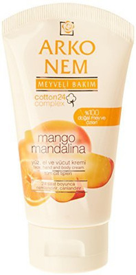 

Arko Nem Mango and Mandarin CreamFace Hand and Body Cream,(75 g)