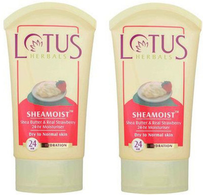 LOTUS Herbals Sheamoist Shea Butter & Real Strawberry 24hr Moisturizer(120 g)