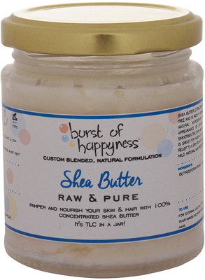 

Burst of Happyness Raw & Pure Shea Butter (Unrefined), Moisturizer; Body Lotion(150 g)