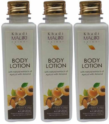 

Khadi Mauri Herbal Body Lotion - Pack of 3 - Premium Natural(750 ml)