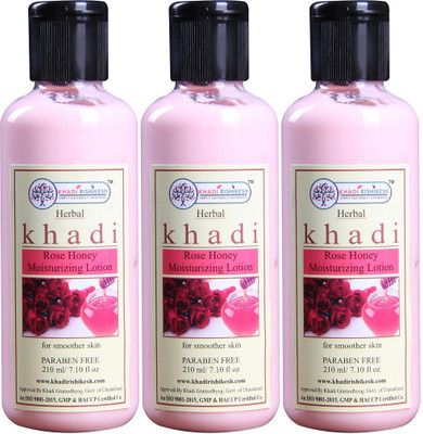 

Khadi Rishikesh Herbal Rose Honey Moisturizing Lotion-Pack of 3(630 ml)