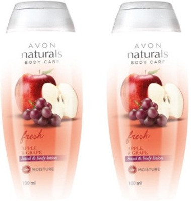 

Avon NATURALS APPLE & GRAPE HAND & BODY LOTION ( set of 2)(200 ml)