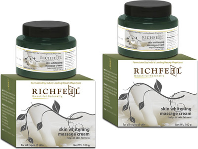 RICHFEEL Skin Whitening Massage Cream 100g (Pack Of 2)(200 g)