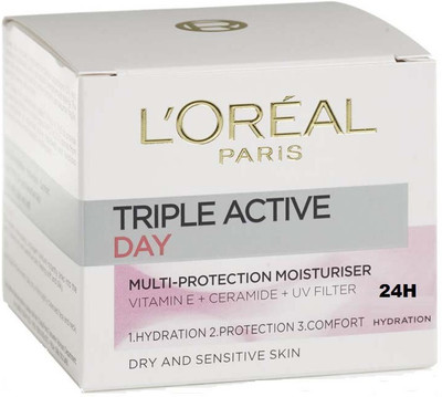 

L'Oreal Triple Active Multi protection Day moisturiser 24h hydration cream(50 ml)