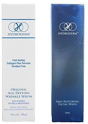 

Hydroderm Original Age-defying Wrinkle Serum 30ml And Skin Restoring Facial Wash 2 Piece Bundle(120 ml)
