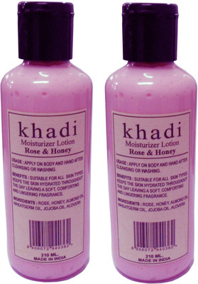 

Khadi Herbal Moisturizer Lotion Rose & Honey - Twin pack(420 ml)