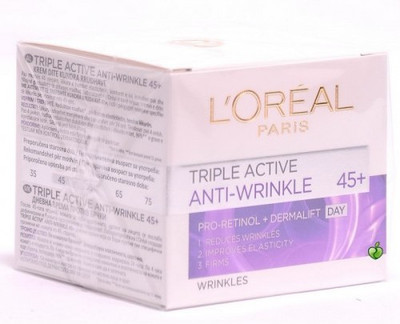 

L'Oreal Triple Active 45+Pro Retinol + Dermalift Anti- Wrinkle cream(50 ml)
