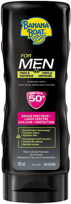 

Banana Boat Men's Triple Defence Sunscreen Lotion, SPF 50+(180 ml)