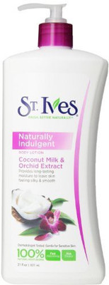 

St. Ives Naturally Indugent Body Lotion, Coconut Milk And Orchid Extract, (pack Of 2)(621 ml)