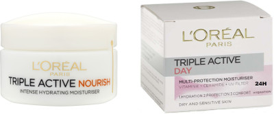 

L'Oreal Triple Active Nourish Intense Hydrating Cream and Multi protecting Day Moisturiser(100 ml)