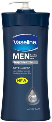 

Vaseline men body & face lotion, fragrance free, 20.3 oz(609 ml)