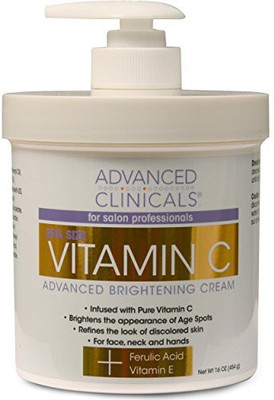 

Advanced Clinicals Vitamin C Cream Brightening Cream. Anti-aging Large(454 g)