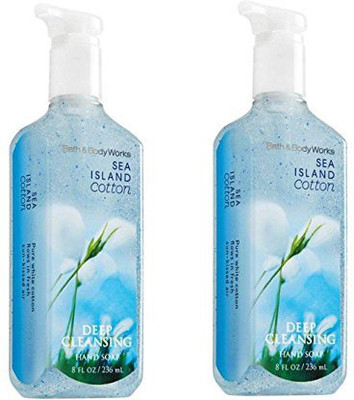 

Bath & Body Works Sea Island Cotton Deep Cleansing Hand Soap Bottle (2 Pack)(240 ml)