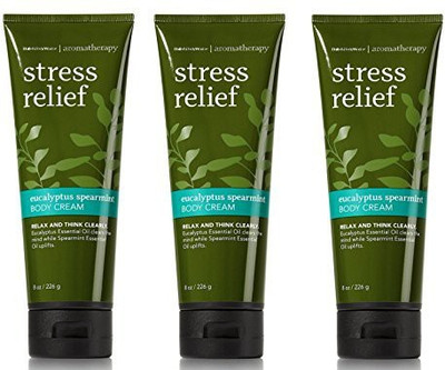 

Bath & Body Works Lot of 3 Aromatherapy Eucalyptus Spearmint Stress Relief Body Cream (Eucalyptus Spearmint), each(240 ml)