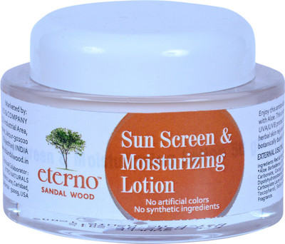 

Eterno Ayurvedic Natural Sandalwood Sun Screen And Moisturizing Lotion(50 g)