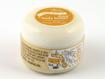 

Global Mamas slippery slope shea body butter skin care fair trade orange and ginger(120 ml)
