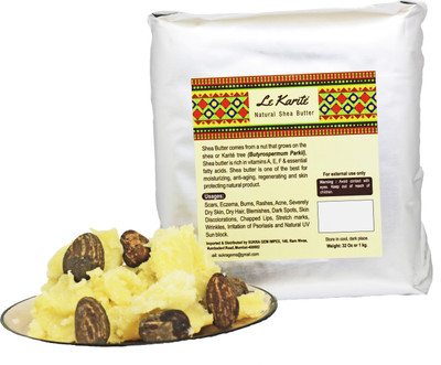 

Le Karite Shea Butter Natural Unrefined Ivory Color Anti Aging Moisturizer & Cream Body Butter African Grade A Natural Cosmetic Body & Skin Care(1 kg)