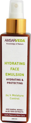 

Amsarveda 100% Natural Hydrating Face Emulsion with Aloe Vera & Red Sandalwood(200 ml)