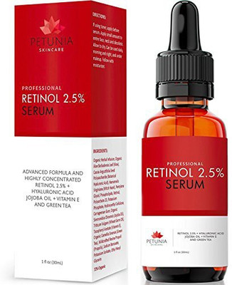 

Petunia Skincare Best Retinol Serum 5% With Hyaluronic Acid + Jojoba Oil + Vitamin E And Green Tea For The Face(30 ml)