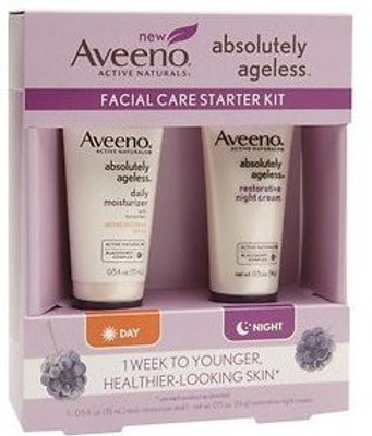 

Aveeno Absolutely Ageles Facial Care Starter Kit Spf 30 Daily Moisturizer & Restorative Night Cream(15 ml)