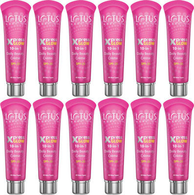 

Lotus Xpress Glow 10 in 1 Daily Beauty Creme Pack of 12(360 g)
