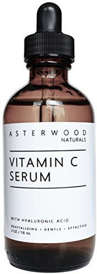 

Asterwood Naturals Vitamin C Serum With Organic Hyaluronic Acid Lighten Sun Spots, Anti Aging, Anti Wrinkle(118 ml)