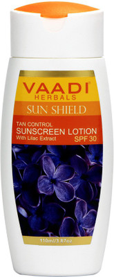 

Vaadi Herbals Sunscreen Lotion With Lilac Extract - Spf 30 Pack of 3(110 ml)