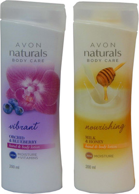

Avon Naturals Body Care Vibrant & Nourishing Hand & Body Lotion (Set of 2 )(400 ml)