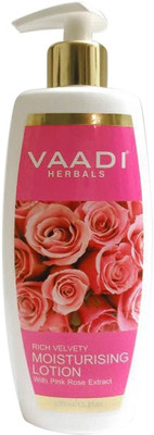

Vaadi Herbals Moisturising Lotion with Pink Rose Extract(350 ml)