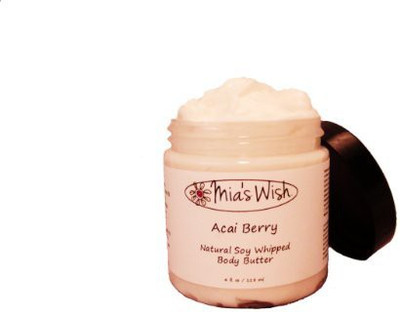 

Mia's Wish Acai Berry Natural Soy Whipped Body Butter, 2 Count(250 g)