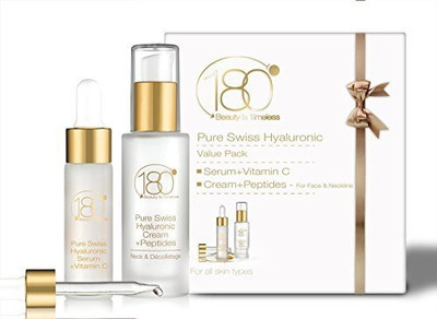 

180 Cosmetics Bundle Hyaluronic Acid Serum And Vitamin C + Hyaluronic Acid Cream And Peptides(14.17 g)
