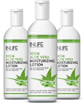 

Inlife Aloe Vera Neem Moisturizing Face Lotion 200ml (3-Pack)(200 ml)