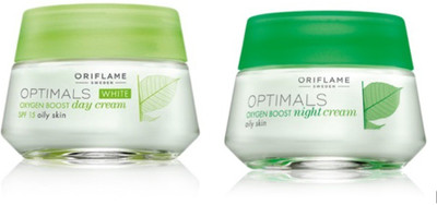 

Oriflame Sweden Optimals White Oxygen Boost Day and Night Cream OILY Skin(50 g)