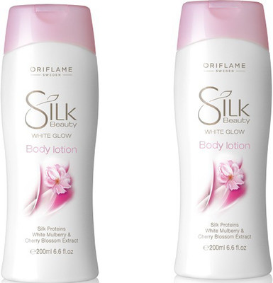

Oriflame Sweden Silk Beauty White Glow Body Lotions set(400 ml)