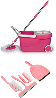 

Wonder Spin Mop with 4 pc Home Cleaning kit Mop Set